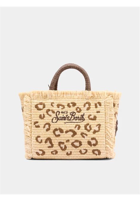 Borsa mini in paglia SAINT BARTH | VAMI009 VANITY MINI STRAW N00349L LEOPARD 18 EMB